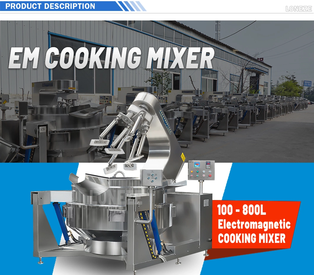 China Big Industrial Commercial Automatic Multi Planetary Tilting Curry Chili Bean Paste Mixing Making Electric Gas Steam Soy Sauce Cooking Pot